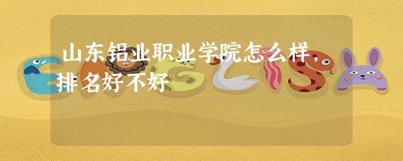 山东铝业职业学院怎么样,排名好不好 山东铝业职业学院怎么样,排名好不好