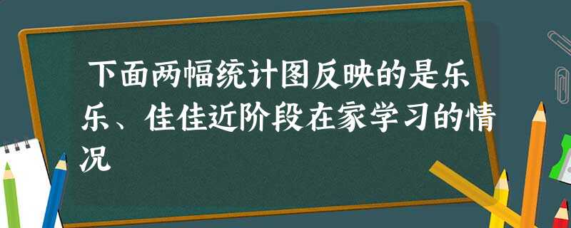 下面两幅统计图反映的是乐乐、佳佳近阶段在家学习的情况 下面两幅统计图反映的是乐乐、佳佳近阶段在家学习的情况