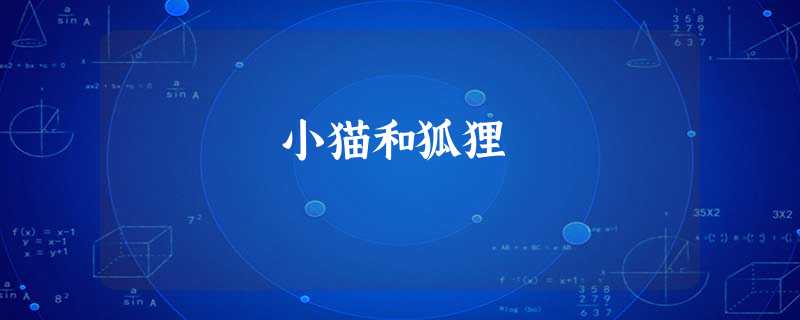 小猫和狐狸 小猫和狐狸