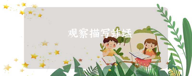 观察描写蚱蜢 观察描写蚱蜢