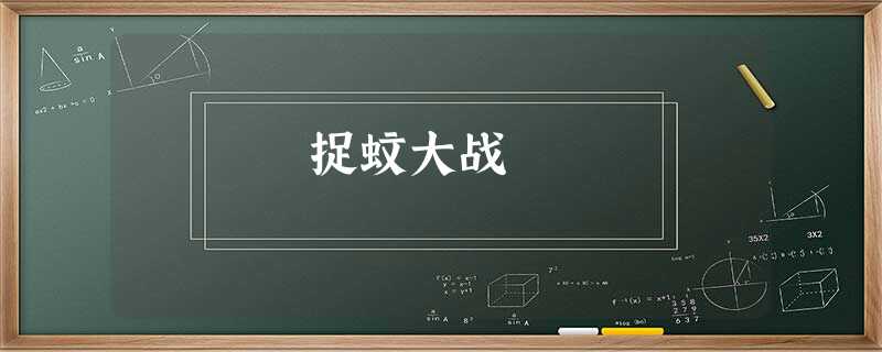 捉蚊大战 捉蚊大战