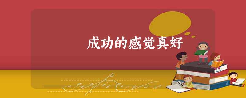成功的感觉真好 成功的感觉真好