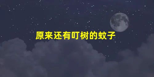 原来还有叮树的蚊子 原来还有叮树的蚊子