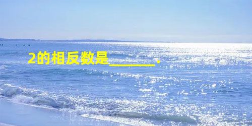2的相反数是______. 2的相反数是______.
