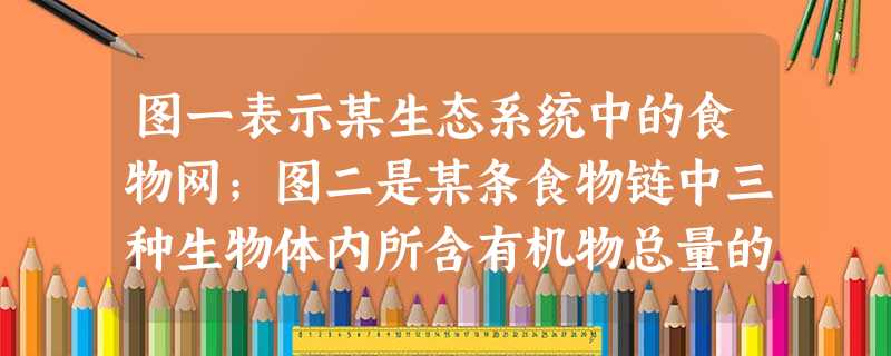 图一表示某生态系统中的食物网;图二是某条食物链中三种生物体内所含有机物总量的直方图。请据图回答问题:作为一个完整的生态系统 图一表示某生态系统中的食物网;图二是某条食物链中三种生物体内所含有机物总量的直方图。请据图回答问题:作为一个完整的生态系统
