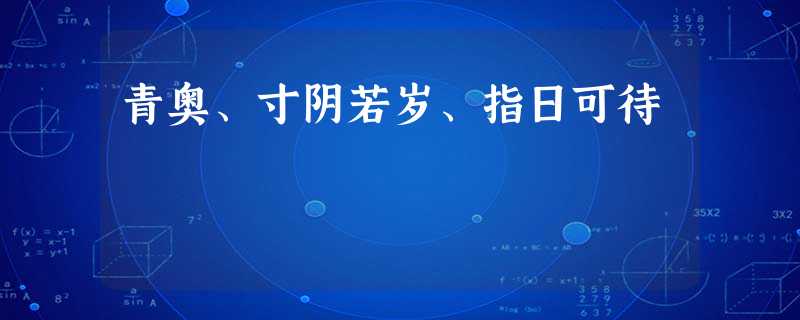 青奥、寸阴若岁、指日可待 青奥、寸阴若岁、指日可待