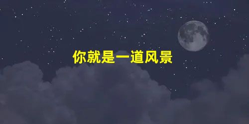 你就是一道风景 你就是一道风景