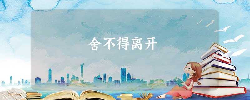 舍不得离开 舍不得离开