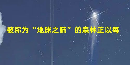 被称为“地球之肺”的森林正以每年15 000 000公顷的速度从地球上消失,每年森林的消失量用科学记数法表示为公顷. 被称为“地球之肺”的森林正以每年15 000 000公顷的速度从地球上消失,每年森林的消失量用科学记数法表示为公顷.