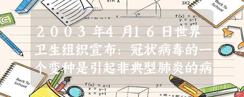 2003年4月16日世界卫生组织宣布:冠状病毒的一个变种是引起非典型肺炎的病原体,某种冠状病毒的直径约为120纳米,已知1纳米=10-9米,则这种冠状病毒 2003年4月16日世界卫生组织宣布:冠状病毒的一个变种是引起非典型肺炎的病原体,某种冠状病毒的直径约为120纳米,已知1纳米=10-9米,则这种冠状病毒