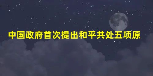 中国政府首次提出和平共处五项原则是在哪次双边谈判中 A.中印谈判B.中缅谈判C.中苏谈判D.中美谈判 中国政府首次提出和平共处五项原则是在哪次双边谈判中 A.中印谈判B.中缅谈判C.中苏谈判D.中美谈判