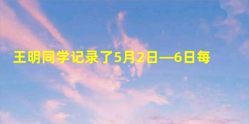 王明同学记录了5月2日—6日每天最高气温的变化情况,且5月1日的最高气温为25℃。时间2日3日 王明同学记录了5月2日—6日每天最高气温的变化情况,且5月1日的最高气温为25℃。时间2日3日