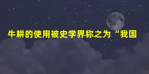牛耕的使用被史学界称之为“我国古代农业技术史上农用动力的一次革命”,这次革命大约开始于A.商周时期B.春秋时期C.秦汉时期D.魏晋时期 牛耕的使用被史学界称之为“我国古代农业技术史上农用动力的一次革命”,这次革命大约开始于A.商周时期B.春秋时期C.秦汉时期D.魏晋时期