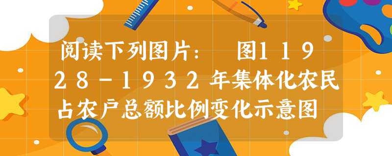 阅读下列图片: 图11928-1932年集体化农民占农户总额比例变化示意图 图2苏联工农业产值增长示意图 图3片面的经济结合上面 阅读下列图片: 图11928-1932年集体化农民占农户总额比例变化示意图 图2苏联工农业产值增长示意图 图3片面的经济结合上面
