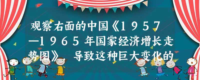 观察右面的中国《1957—1965年国家经济增长走势图》,导致这种巨大变化的主要因素有A.“一五”计划、三大改造B.三大改造、中共“八大”C.人民公社化运动、“ 观察右面的中国《1957—1965年国家经济增长走势图》,导致这种巨大变化的主要因素有A.“一五”计划、三大改造B.三大改造、中共“八大”C.人民公社化运动、“