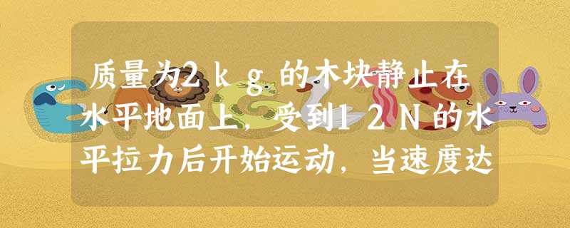 质量为2kg的木块静止在水平地面上,受到12N的水平拉力后开始运动,当速度达到8m/s时,撤去拉力,木块又运动了4s后停止.试求:木块运动时受到的摩擦力大 质量为2kg的木块静止在水平地面上,受到12N的水平拉力后开始运动,当速度达到8m/s时,撤去拉力,木块又运动了4s后停止.试求:木块运动时受到的摩擦力大