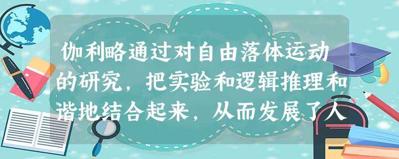 伽利略通过对自由落体运动的研究,把实验和逻辑推理和谐地结合起来,从而发展了人类的科学思维方式和科学研究方法。下列说法正确的是A.伽利略首先建立起平均速度、瞬 伽利略通过对自由落体运动的研究,把实验和逻辑推理和谐地结合起来,从而发展了人类的科学思维方式和科学研究方法。下列说法正确的是A.伽利略首先建立起平均速度、瞬