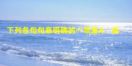 下列各句句意明确的一项是A.县里的通知说,让赵乡长本月15日前去汇报。B.他背着总经理和副总经理偷偷地把这笔钱分别存人了两家银行。C.这次考试不难,但由于他 下列各句句意明确的一项是A.县里的通知说,让赵乡长本月15日前去汇报。B.他背着总经理和副总经理偷偷地把这笔钱分别存人了两家银行。C.这次考试不难,但由于他