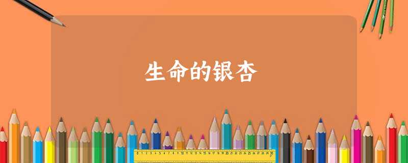 生命的银杏 生命的银杏