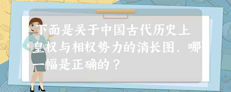 下面是关于中国古代历史上皇权与相权势力的消长图,哪一幅是正确的? 下面是关于中国古代历史上皇权与相权势力的消长图,哪一幅是正确的?