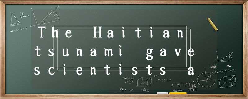 The Haitian tsunami gave scientists a chance to find out how well vital and pote The Haitian tsunami gave scientists a chance to find out how well vital and pote