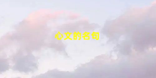 心文的名句 心文的名句