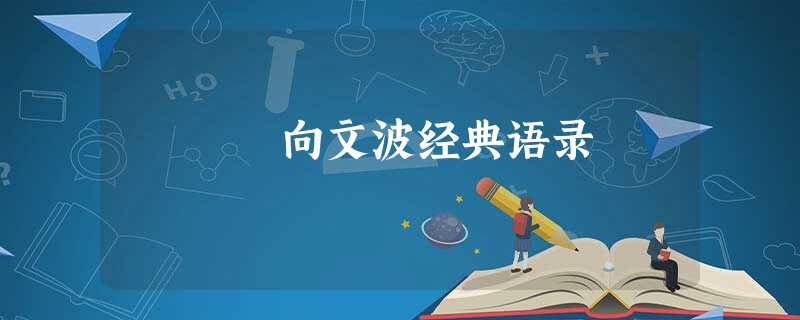 向文波经典语录 向文波经典语录