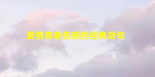 爱情青春伤感的经典语句 爱情青春伤感的经典语句