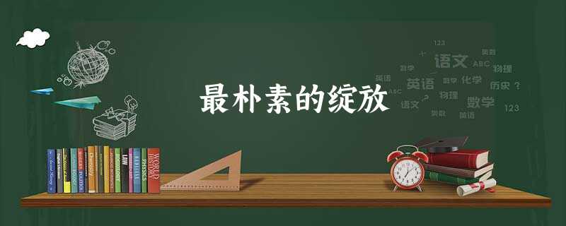 最朴素的绽放 最朴素的绽放