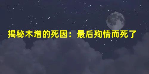 揭秘木增的死因:最后殉情而死了吗? 揭秘木增的死因:最后殉情而死了吗?