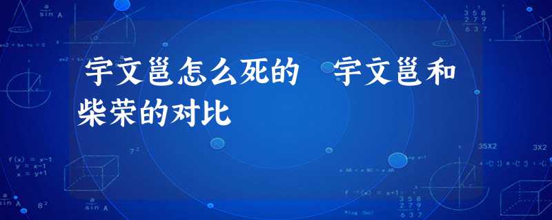 宇文邕怎么死的 宇文邕和柴荣的对比 宇文邕怎么死的 宇文邕和柴荣的对比