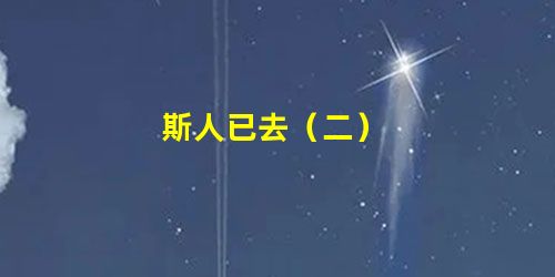斯人已去(二) 斯人已去(二)