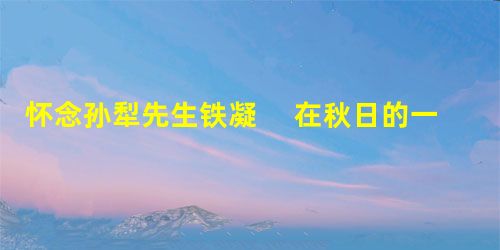 怀念孙犁先生铁凝 在秋日的一个下午,那天黄豆刚刚收过,一位老人正蹲在拔了豆秸的地里聚精会神地捡豆子。我看到他的侧面,已猜出那是谁。看 怀念孙犁先生铁凝 在秋日的一个下午,那天黄豆刚刚收过,一位老人正蹲在拔了豆秸的地里聚精会神地捡豆子。我看到他的侧面,已猜出那是谁。看