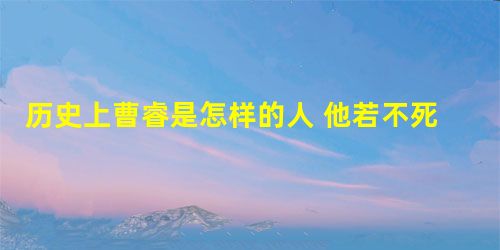 历史上曹睿是怎样的人 他若不死司马懿能夺权吗 历史上曹睿是怎样的人 他若不死司马懿能夺权吗