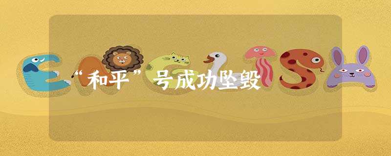 “和平”号成功坠毁 “和平”号成功坠毁