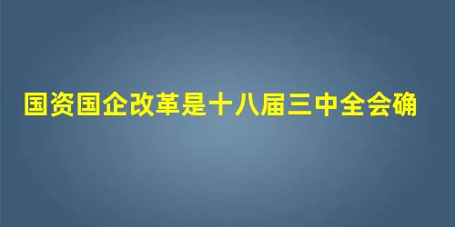 国资国企改革是十八届三中全会确定的最重要的任务之一。完善“管资本”为主的国有资产监管体制,推进股份多元化、交叉持股,发展混合所有制,是国资改革的重要内容。国资改 国资国企改革是十八届三中全会确定的最重要的任务之一。完善“管资本”为主的国有资产监管体制,推进股份多元化、交叉持股,发展混合所有制,是国资改革的重要内容。国资改