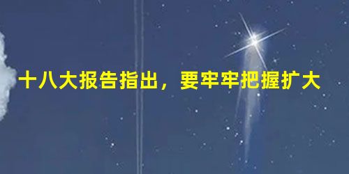 十八大报告指出,要牢牢把握扩大内需这一战略基点,加快建立扩大消费需求长效机制,扩大国内市场规模。扩大内需①是形成合理收人分配格局的制度保证②是加快转变经济发展方 十八大报告指出,要牢牢把握扩大内需这一战略基点,加快建立扩大消费需求长效机制,扩大国内市场规模。扩大内需①是形成合理收人分配格局的制度保证②是加快转变经济发展方