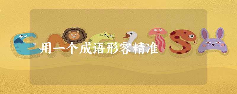 用一个成语形容精准 用一个成语形容精准