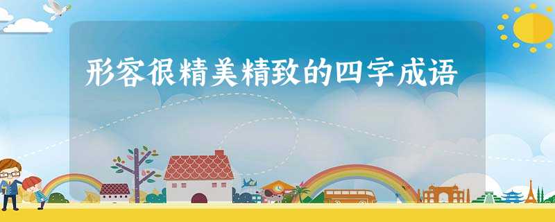形容很精美精致的四字成语 形容很精美精致的四字成语