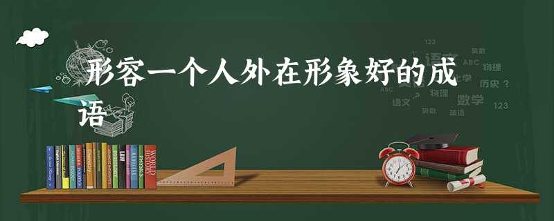 形容一个人外在形象好的成语 形容一个人外在形象好的成语