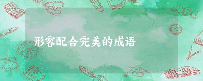 形容配合完美的成语 形容配合完美的成语