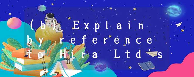 (b) Explain by reference to Hira Ltd’s loss position why it may be beneficial for it not t (b) Explain by reference to Hira Ltd’s loss position why it may be beneficial for it not t