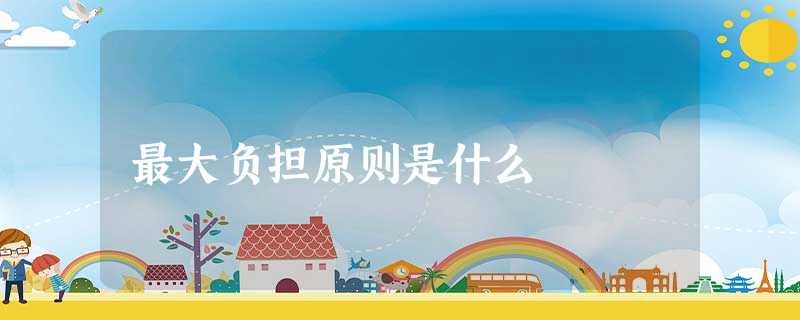 最大负担原则是什么
