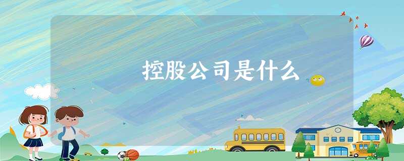 控股公司是什么