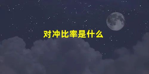 对冲比率是什么