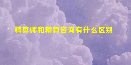 精算师和精算咨询有什么区别