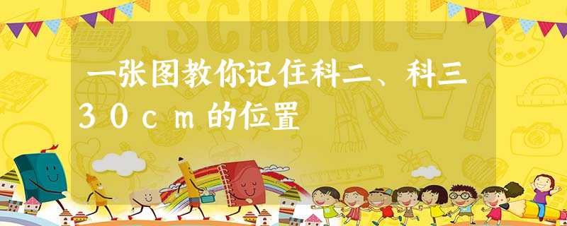 一张图教你记住科二、科三30cm的位置 一张图教你记住科二、科三30cm的位置