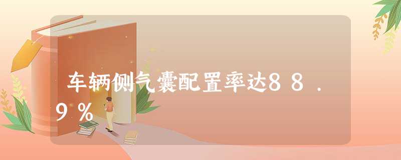 车辆侧气囊配置率达88.9% 车辆侧气囊配置率达88.9%