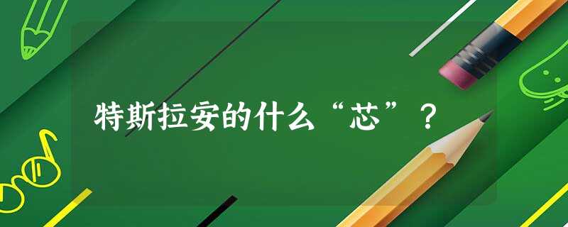 特斯拉安的什么“芯”? 特斯拉安的什么“芯”?