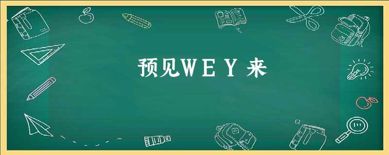预见WEY来 预见WEY来